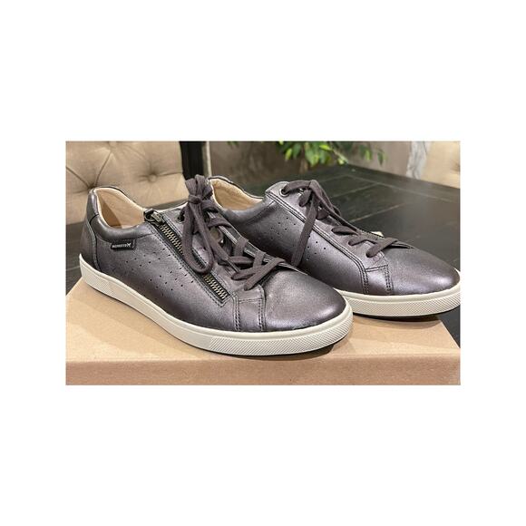 Mephisto Women's Nikita Sneakers Gray Size 8.5 NWOB Full Grain Leather Comfy - Picture 6 of 12